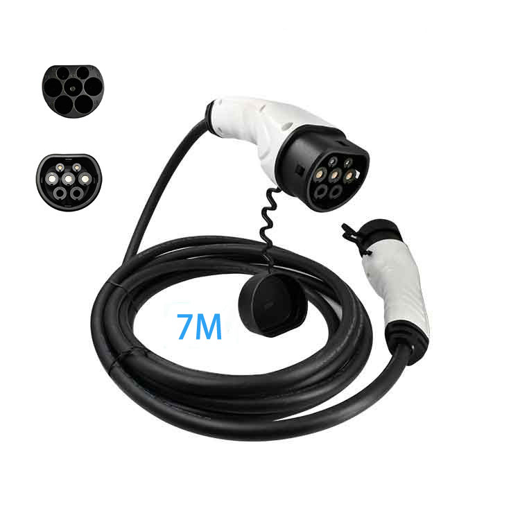 New energy European standard IEC62196-type 2 to type 2 ev charging cable 22kw 7M three-phase 32A IP55 Protection Rank