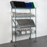 4 Levels Freestanding Drying Rack For Dining Essentials Store Sheet Pans , Trays