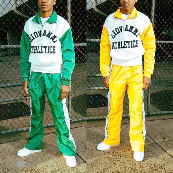 Custom Jogger Men Cropped Hoodies Windbreaker Half Zipper Nylon Polo Shirt