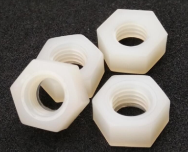 M6 Plastic Nylon Hex Nuts Standard PA66 Fastener 94V-2 Fire Resistance Grade