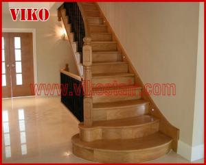 Wholesale Wrought Iron Staircase VK109S Wrought Iron Handrail Tread Beech,Railing tempered glass, Handrail b eech Stringer,carbon from china suppliers