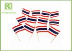 Party Decorative Food Toothpicks With Flags Mini Wooden Sticks 65mm Length