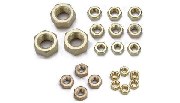 Extra Large Galvanized Hex Nut High Strength Yellow Colour For Automotive