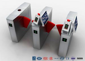 China Automatic Facial Recognition Turnstile , Fast Lane Retractable Flap Barrier Gate on sale