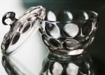 Household Decorative Wide Mouth Glass Jars Embossed Surface Handling
