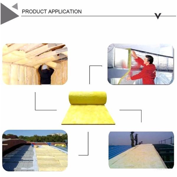 25mm - 100mm Glass Wool Material Fiber Glass Wool Insulation Blanket Fireproof