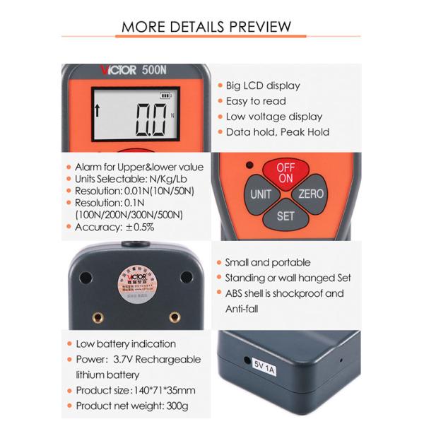 1kg 5kg Multifunction Environment Meters Digital Force Gauge Push Pull