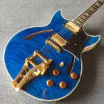 High quality Jazz Electric Guitar with Bigsby, Ebony Fingerboard, Guitar Quilted