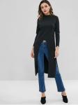 High Low Slit Custom Longline T Shirt For Women