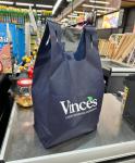 Custom Logo Retail Biodegradable Grocery Reusable Shopping Tote T-Shirt Plastic