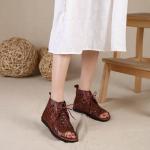 S433 2020 New Sandals Female Open Toe Breathable Cool Leather Sandals Female Ins