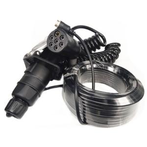 Wholesale Signal Transmission 7 Pin Coiled Trailer Cable For Backup Camera Audio Video from china suppliers