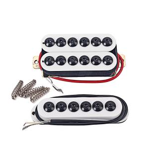 Wholesale Humbucker Double Coil Pickups Ceramic 6.7KΩ Neck 16.3KΩ Bridge White Adjustable Screw from china suppliers