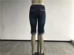 Dark Wash Ladies Denim Jeans With Reverse Self Fabric Binding At Pockets Opening