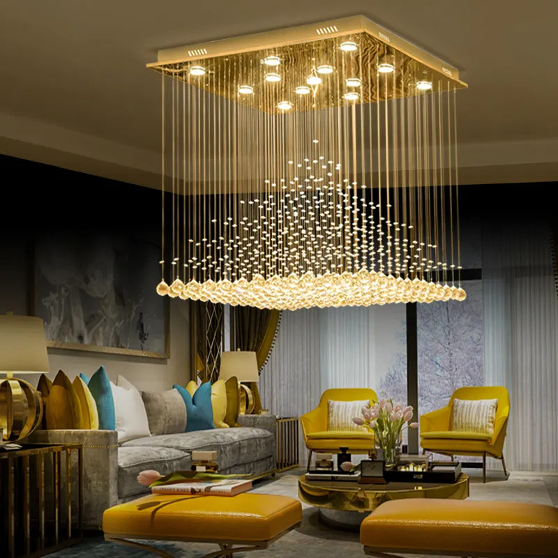Hardwired Contemporary Crystal Chandelier Ceiling Light 82-265 Volts