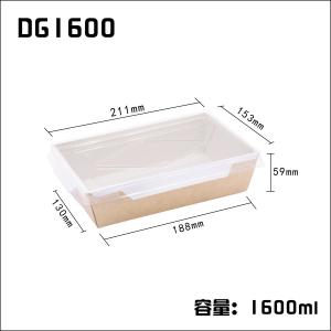 Wholesale Disposable Meal Salad Kraft Takeaway Boxes 900ml With Pet Lids from china suppliers