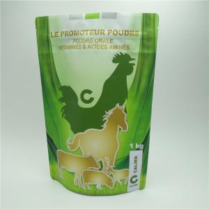 China Resealable Plastic Pouches Packaging , Zipper Pet Food Bag For Animal Supplement on sale