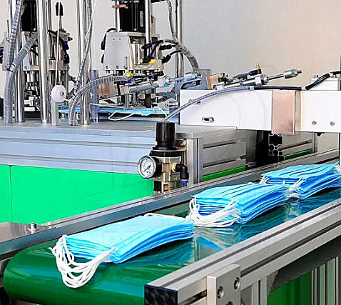 Electric Driven Face Mask Manufacturing Machine For Triple Layer Surgical Mask