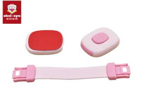 Wholesale Logo Printing Child Safety Cabinet Locks Pink Strap Push Both Ends Latches Durable from china suppliers