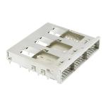 TE 2007474-1 QSFP+ Cage Ganged (1x3) Connector Press-Fit Through Hole
