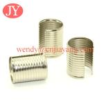 Silver color Folder Leather Cord Buckle Round Rope Clip End Clasps