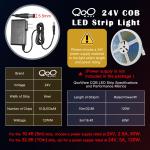 2560LEDS CRI 90 8mm Flexible Unified COB LED Light Strip 5M 2700K Warm White DC