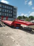 Heavy Duty Used Construction Machinery HOWO Truck Tractor With Flatbed Trailer