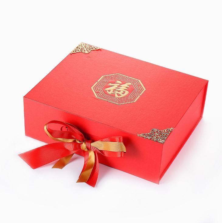 Custom Logo Printing Cardboard Wig Hair Packaging Magnetic Box, China Manufacturer Wholesale Paper Gift Box with Ribbon