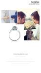 18k White Gold Solitaire Moissanite Engagement Rings 2 Carat Wedding Bands