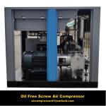 compressed air 100% oil free single stage no pollution compressor parts