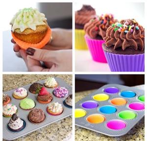 Wholesale Home Made DIY Silicone Cupcake Molds Round Reusable For Muffin Baking from china suppliers