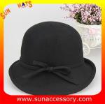 T2991236 Sun Accessory customized winner fashion 100% wool felt cloche hats,