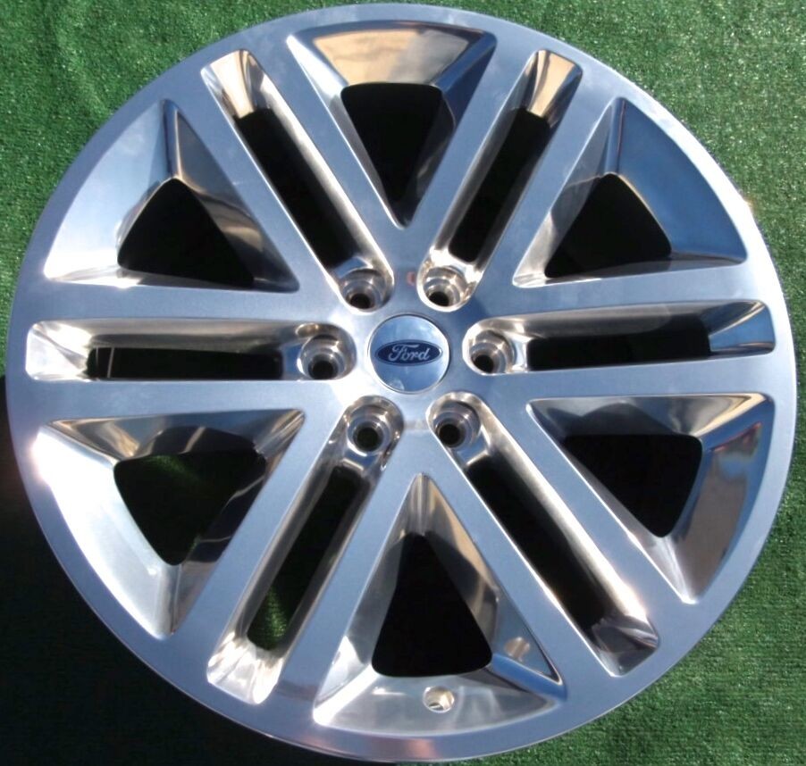 22x9.5 Polished Replacement Ford Replica Wheels 3993 For 2015-2017 Ford Expedition
