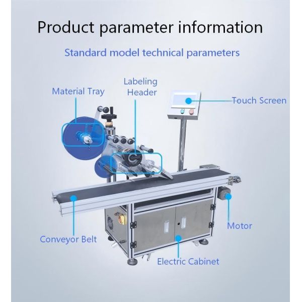 Fully automatic flat labeling machine CH-601-1 for carton labeling plastic card labeling