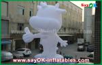Custom Inflatable Cartoon Characters White Cattle 10m Height