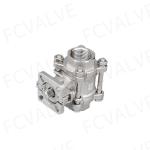 Stainless Steel Gland 3PC High Plateform Ball Valve with Female Thread and