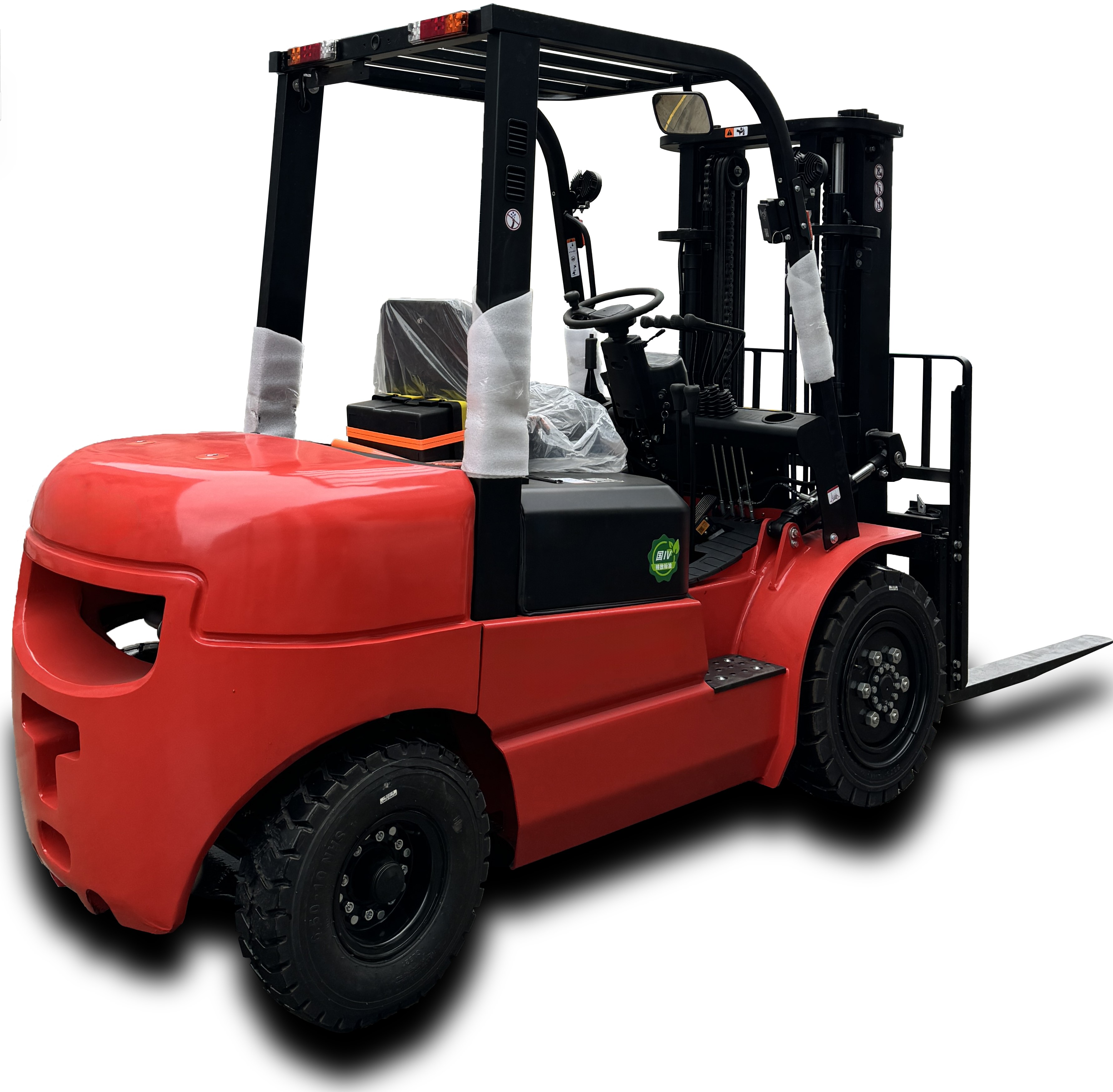 High-quality 3000kg 4 Wheel Agricultural Diesel Forklift with Side Shift CE Approved Lift 6000mm