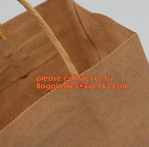 Wholesale Promotional paper bag in fancy paper and foil logo, Fashion gift paper bag with ribbon handle, Special handle design pap from china suppliers
