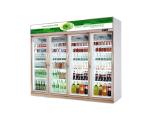 Smart Glass Door Upright Display Beverage Cooler For Cold Drinks 1216L