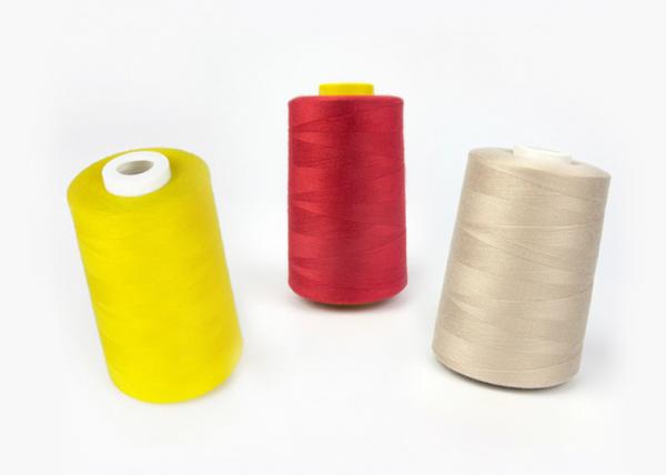 Quality Dyed Pattern Polyester Sewing Thread For Garment Sewing , TFO / Ring Spun Type for sale