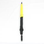 60 Inch Black Yellow Fiberglass Automatic Folding Umbrella With Wind Vents Large