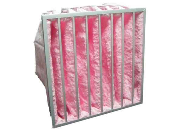 HVAC System Glass Fiber Multi - Pocket Air Filter F6 - F8 Efficiency For