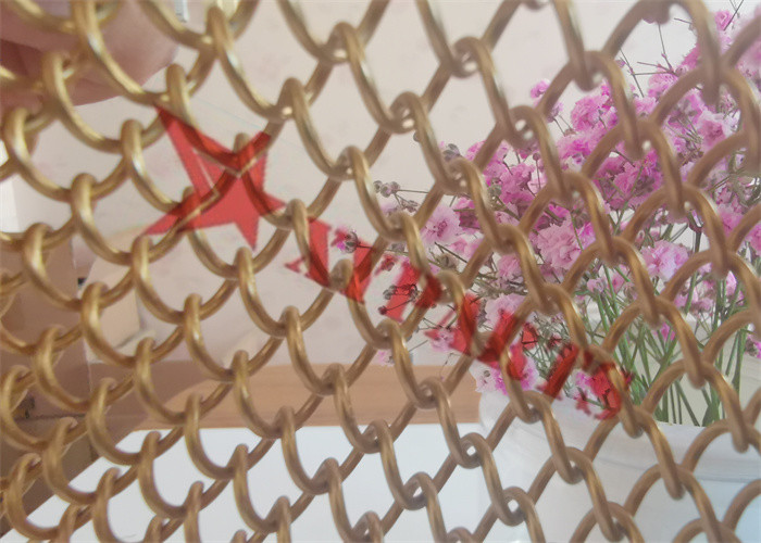 6mmx6mm Aluminum Drapery Metal Mesh Curtain For Fireplace Screen
