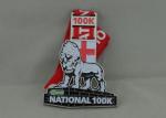 Die Casting Enamel Medal For National 100k Antique Nickel Plating And Silk
