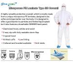 Elasticized Wrist Disposable Chemical Coverall Disposable Coveralls Type 5 6