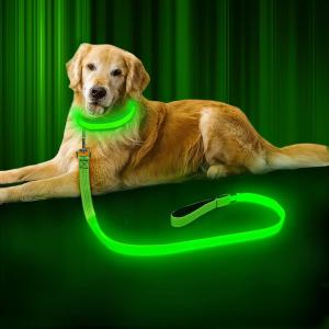 Wholesale USB Rechargeable LED Dog Leash 47.2 Inch 120cm Reflective Night OEM ODM Available from china suppliers
