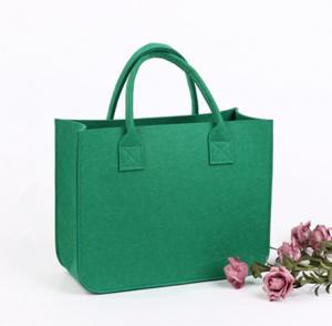 China ECO felt insert bag organizer custom logo felt women shoulder bag felt handbag wool felt shopping tote bag on sale