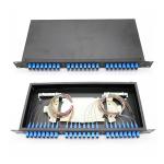 48F 96F 3U Optical Fiber Patch Panel Termination Box For Fiber Optic Cable 19"