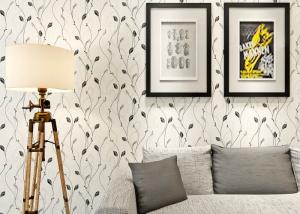 Wholesale Leaf Pattern Embossed Vinyl Modern Removable Wallpaper Contemporary Wall Coverings from china suppliers