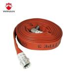 Lightweight Portable Fire Hose Reel 100 Ft 8 12 Inch Red Vintage Wildland